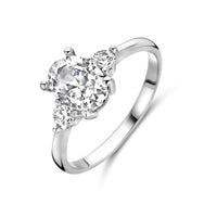 vDam Ring Trilogie Zirkonia Zilver Gerhodineerd 1338080