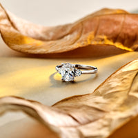 vDam Ring Trilogie Zirkonia Zilver Gerhodineerd 1338080 Maat 16