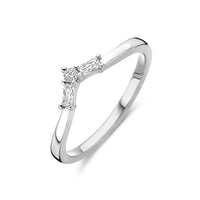 vDam Ring V Zirkonia Zilver Gerhodineerd 1339035