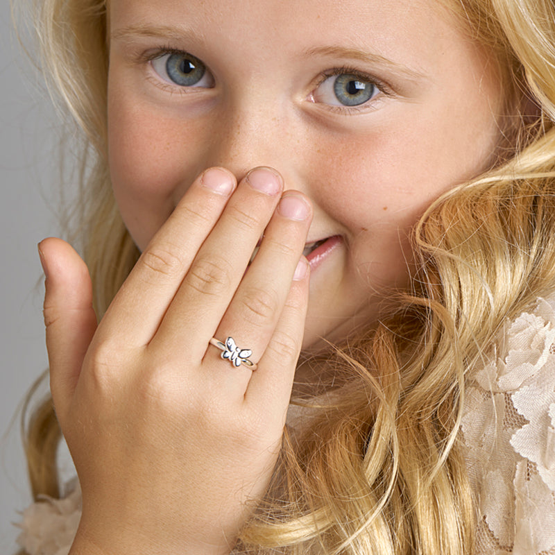 vDam Ring Vlinder Zilver Wit 1019913 Maat 13½