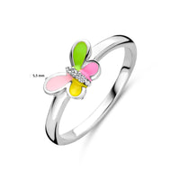 vDam Ring Vlinder Zirkonia Zilver Gerhodineerd 1337753 Maat 13½