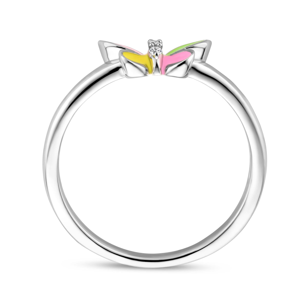 vDam Ring Vlinder Zirkonia Zilver Gerhodineerd 1337753 Maat 13½