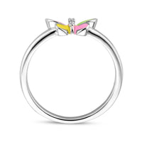 vDam Ring Vlinder Zirkonia Zilver Gerhodineerd 1337756 Maat 15
