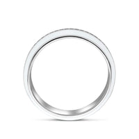 vDam Ring Wit Emaille En Zirkonia Zilver Gerhodineerd 1338710 Maat 17¾