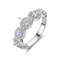 vDam Ring Zikonia Halo Zilver Gerhodineerd 1336755 Maat 18½