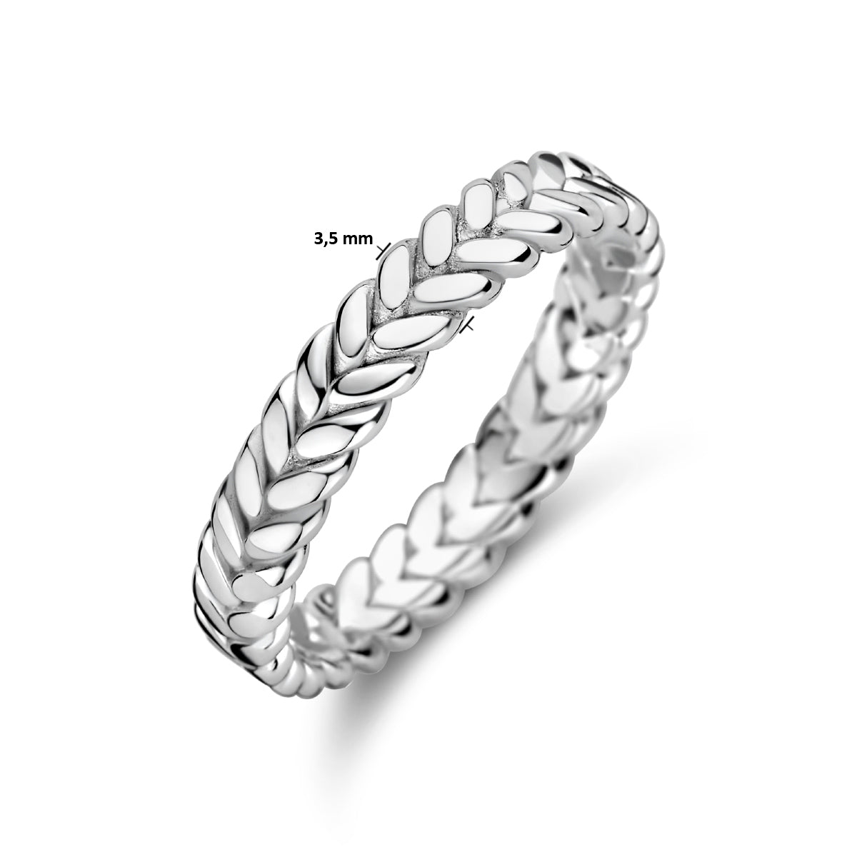 vDam Ring Zilver Gerhodineerd 1335261 Maat 17¾