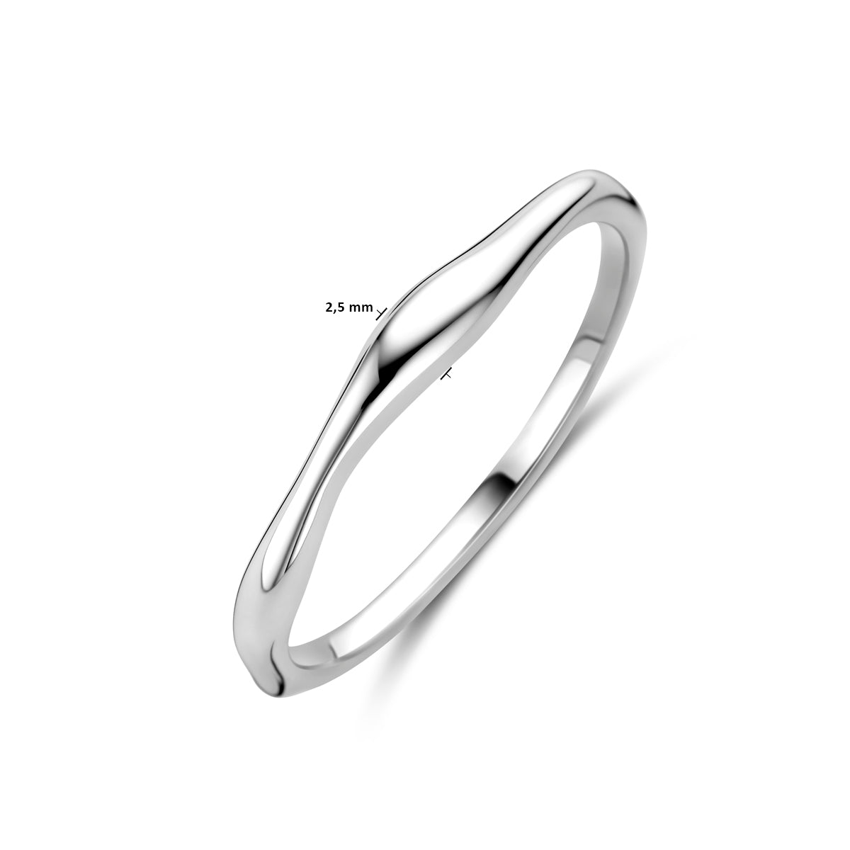 vDam Ring Zilver Gerhodineerd 1338813 Maat 18½