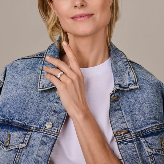 vDam Ring Zilver Gerhodineerd 13392Maat 19 Maat 19