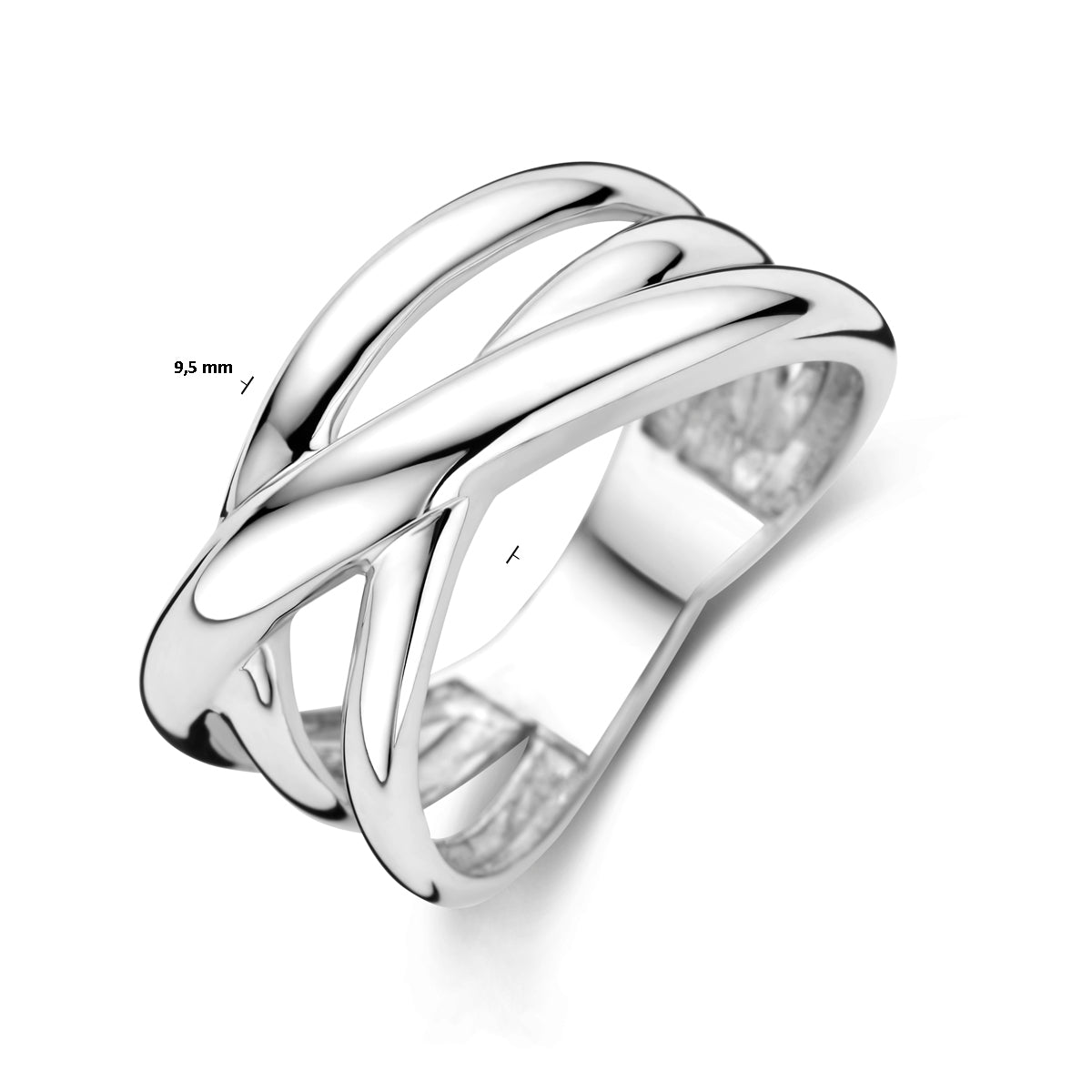 vDam Ring Zilver Gerhodineerd 1339429 Maat 19