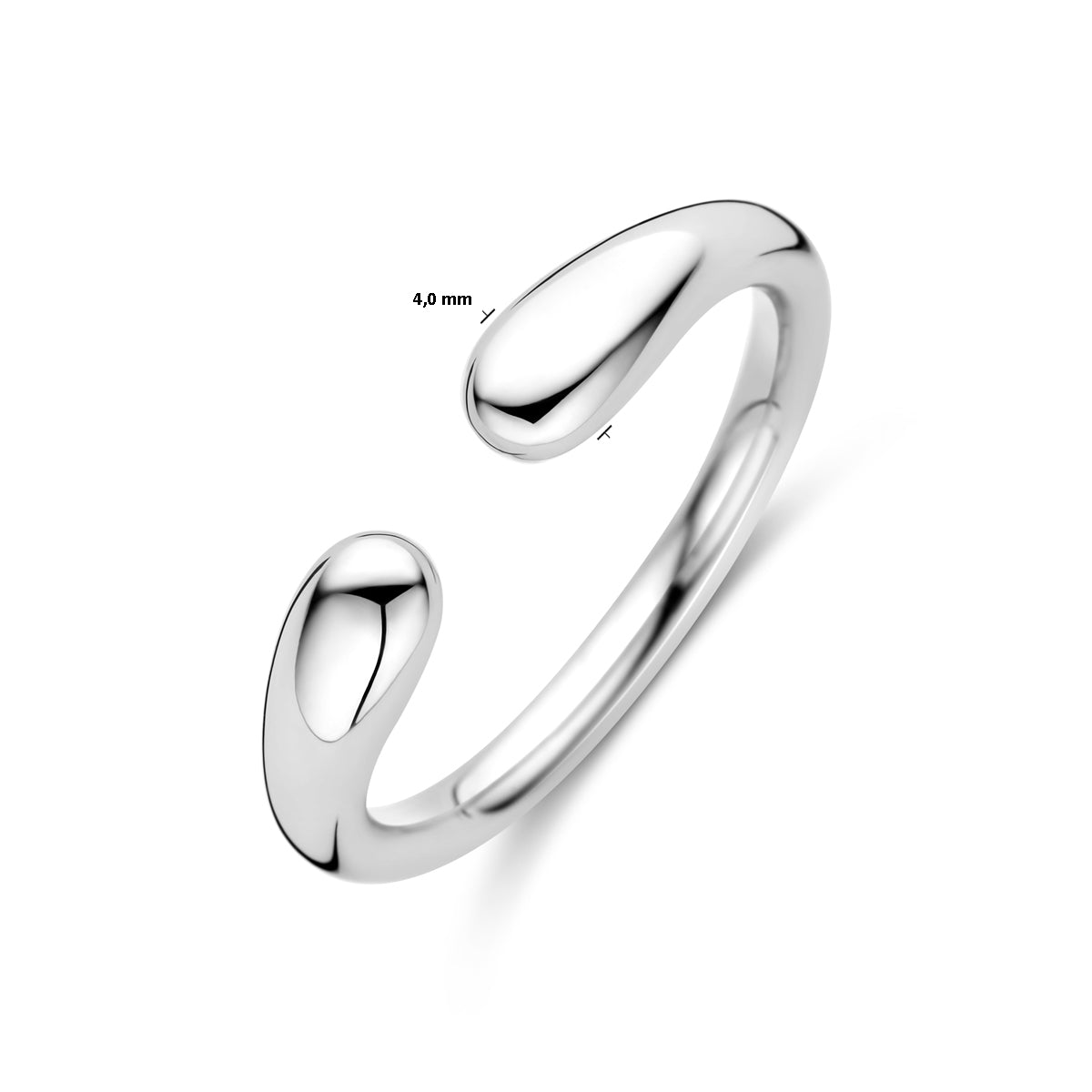 vDam Ring Zilver Gerhodineerd 1339568 Maat 17¾