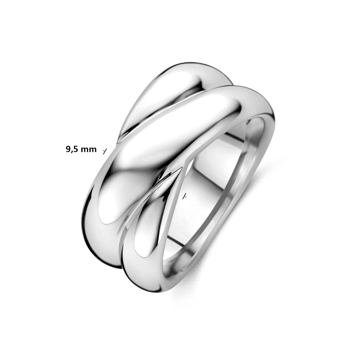 vDam Ring Zilver Gerhodineerd 1341954 Maat 16½