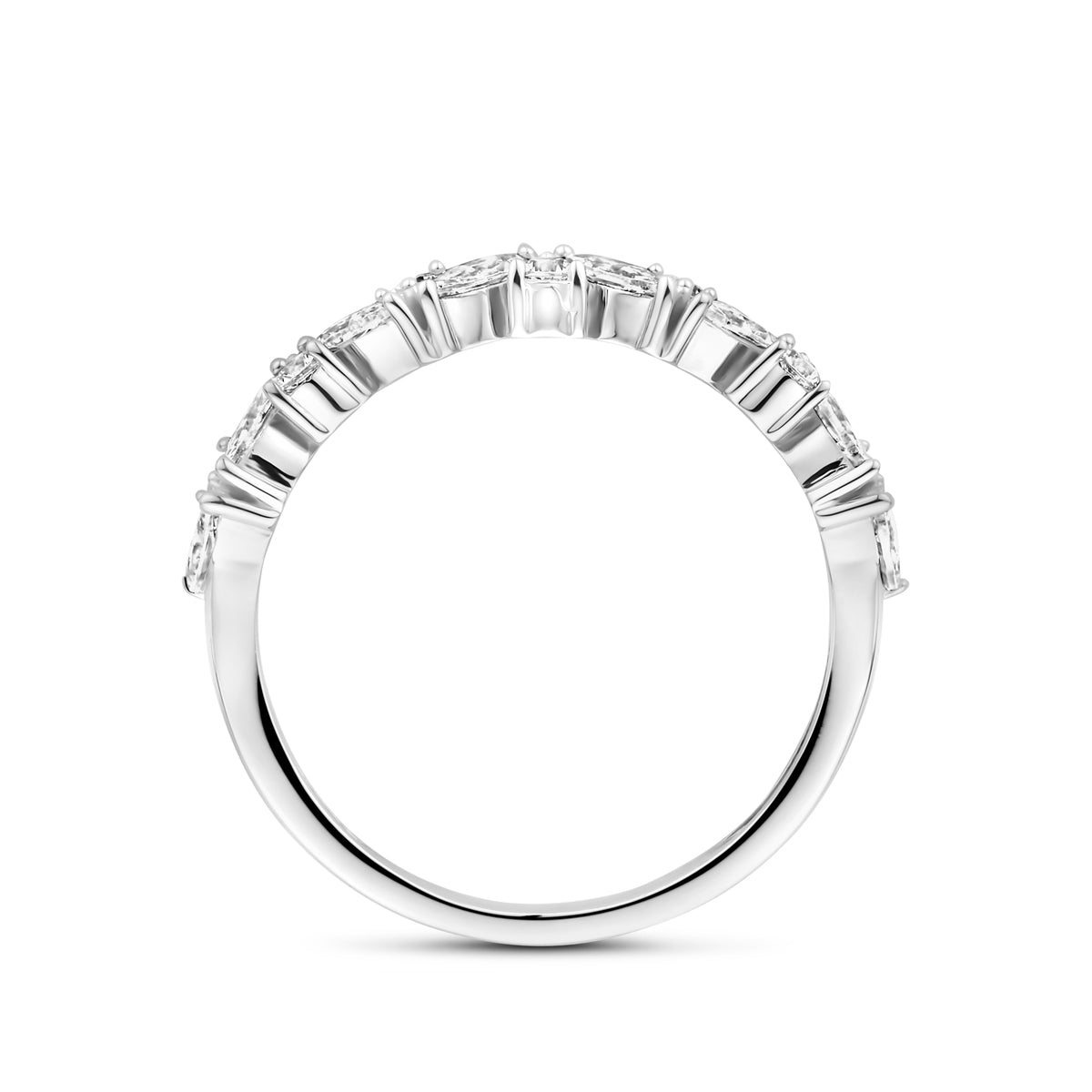 vDam Ring Zirkonia 3,5 Mm Zilver Gerhodineerd 1339817 Maat 16½