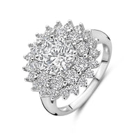 vDam Ring Zirkonia Halo Zilver Gerhodineerd 1339770