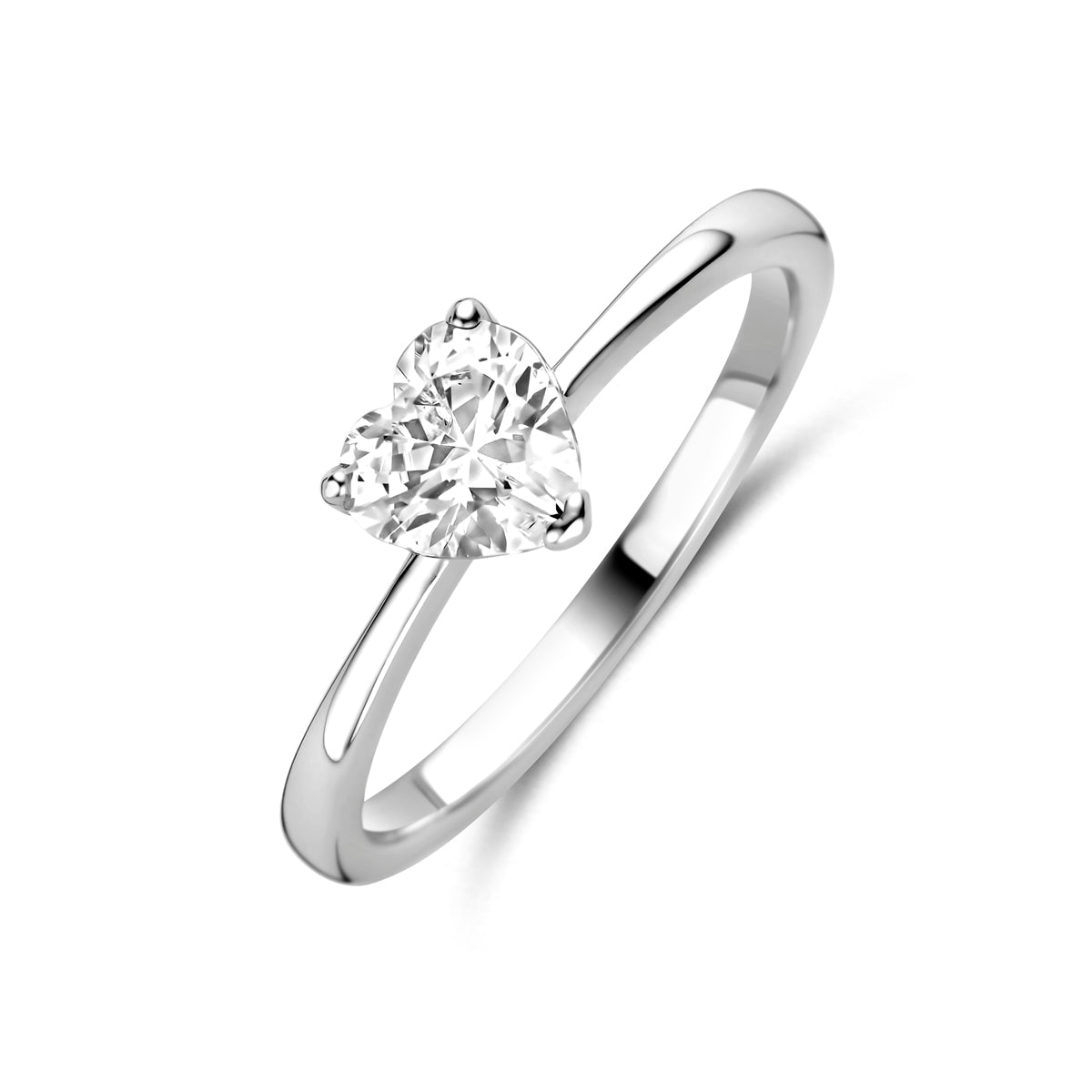 vDam Ring Zirkonia Hartje Zilver Gerhodineerd 1341751