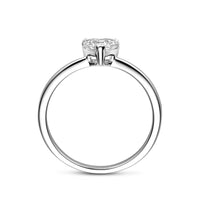 vDam Ring Zirkonia Hartje Zilver Gerhodineerd 1341752 Maat 16½