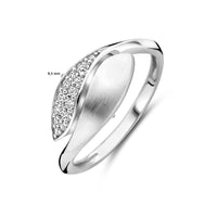 vDam Ring Zirkonia Poli/mat 8,5 Mm Zilver Gerhodineerd 1339823 Maat 16½