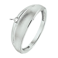 vDam Ring Zirkonia Poli/mat Zilver Gerhodineerd 1329905 Maat 18½