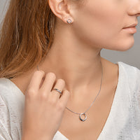 vDam Ring Zirkonia Poli/mat Zilver Gerhodineerd 1329923 Maat 16½