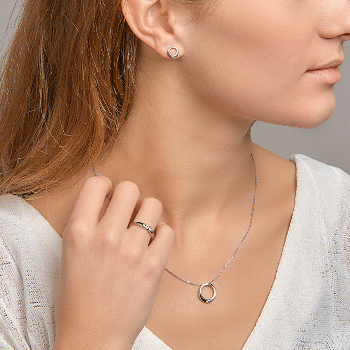 vDam Ring Zirkonia Poli/mat Zilver Gerhodineerd 1329923 Maat 16½