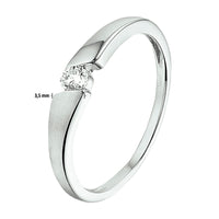 vDam Ring Zirkonia Poli/mat Zilver Gerhodineerd 1329924 Maat 17¼