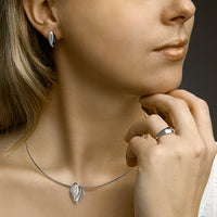 vDam Ring Zirkonia Poli/mat Zilver Gerhodineerd 1332835 Maat 17¾