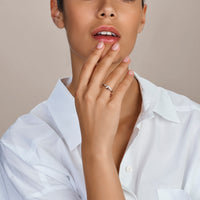 vDam Ring Zirkonia Poli/mat Zilver Gerhodineerd 1337839 Maat 18½