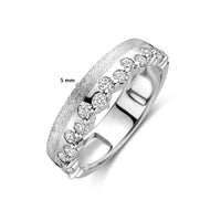 vDam Ring Zirkonia Poli/mat Zilver Gerhodineerd 1341932 Maat 18½