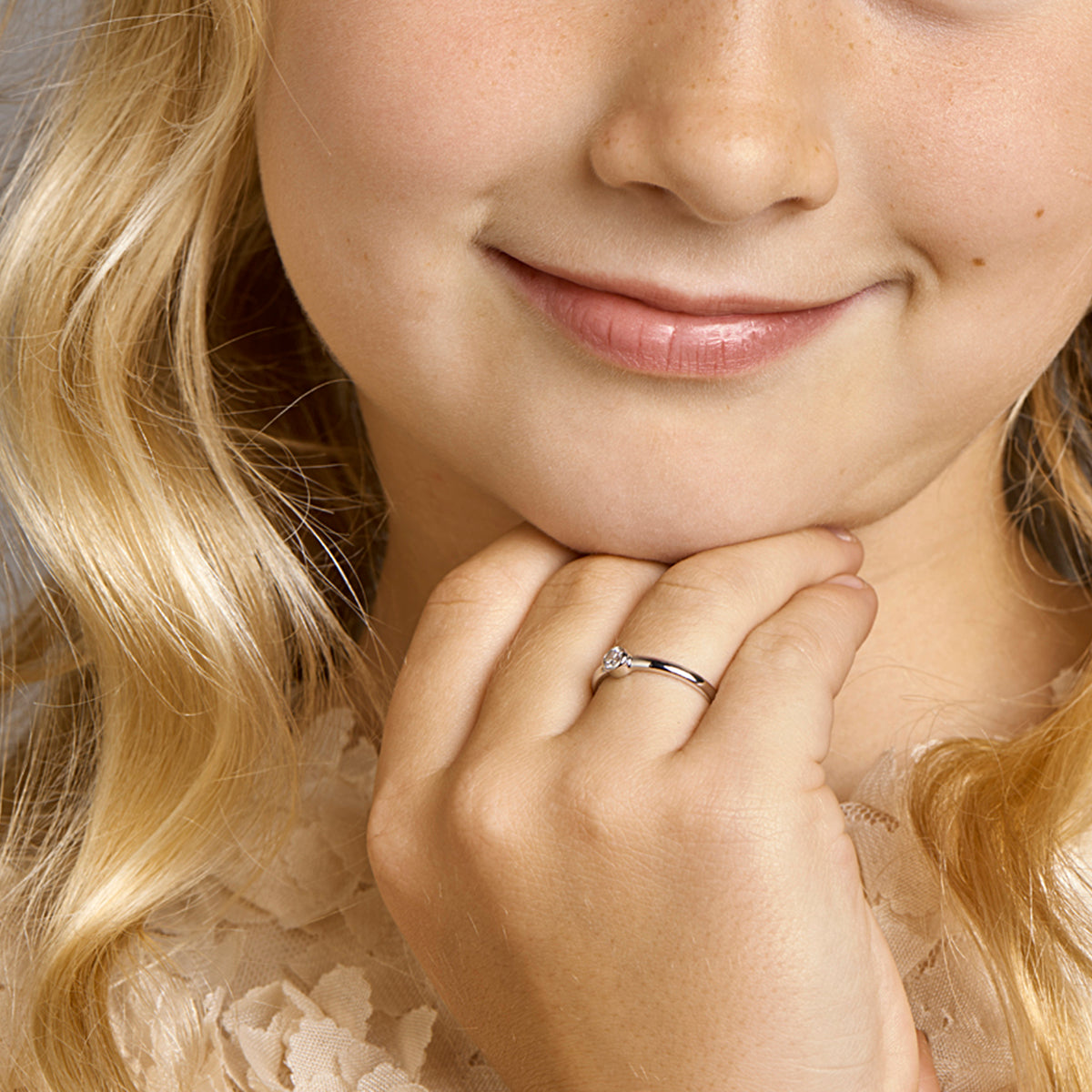 vDam Ring Zirkonia Zilver Gerhodineerd 1325119 Maat 16