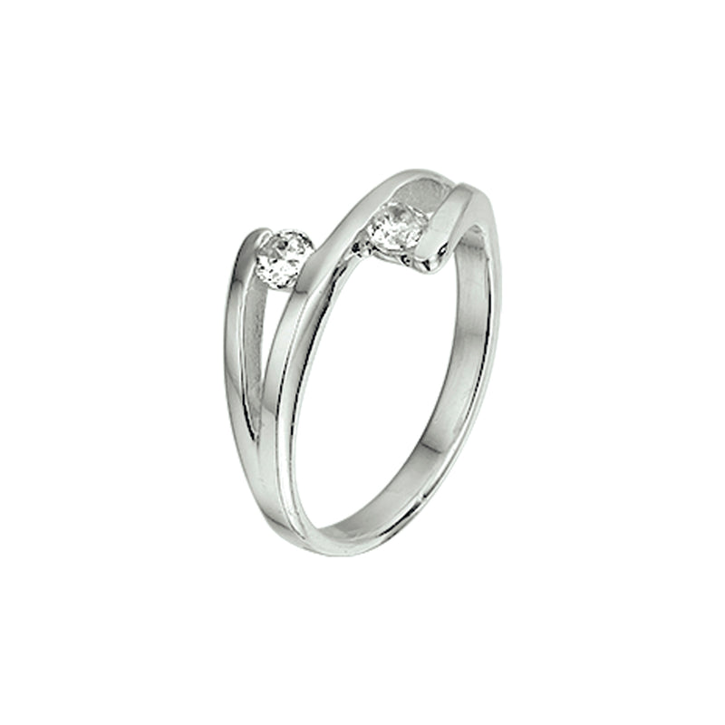 vDam Ring Zirkonia Zilver Gerhodineerd 1325478