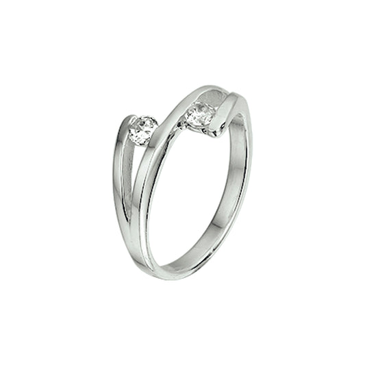 vDam Ring Zirkonia Zilver Gerhodineerd 1325482