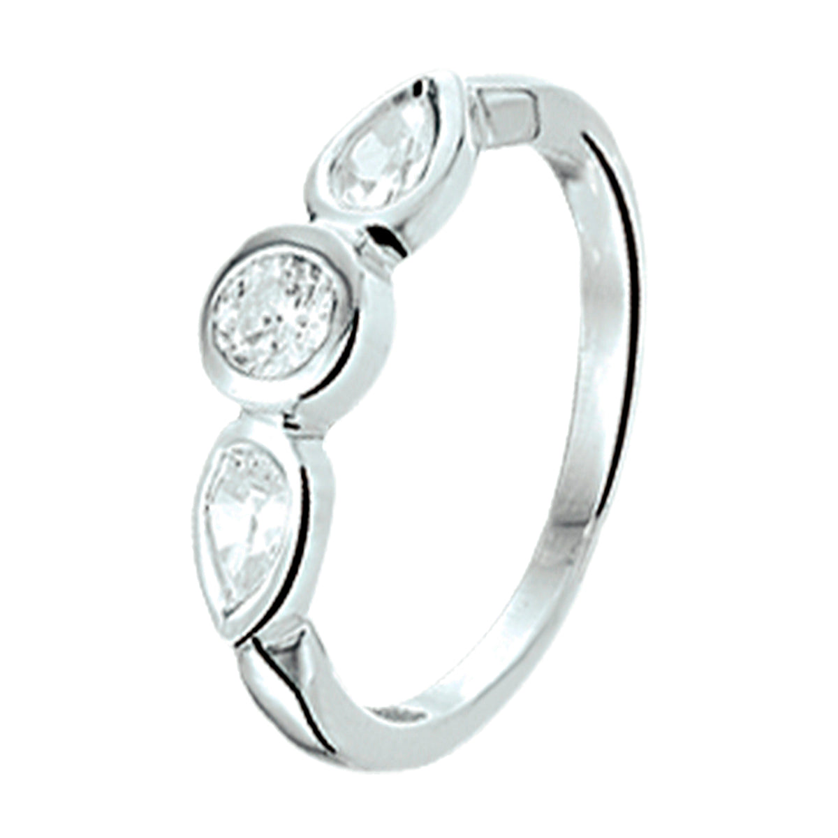 vDam Ring Zirkonia Zilver Gerhodineerd 1325496