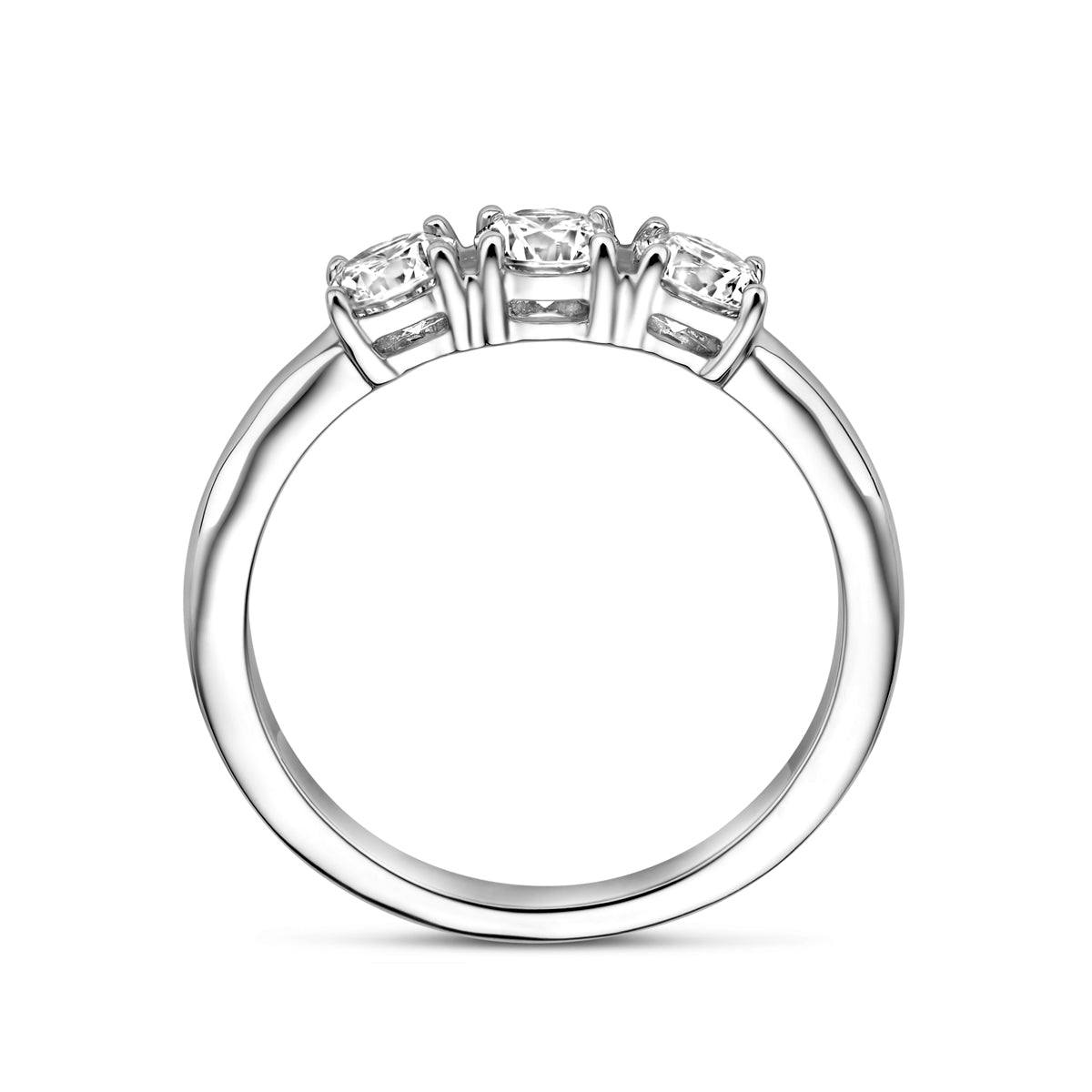 vDam Ring Zirkonia Zilver Gerhodineerd 1326149 Maat 17¾