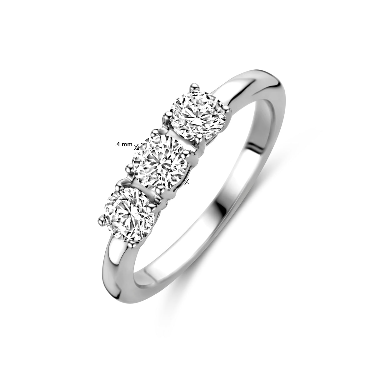 vDam Ring Zirkonia Zilver Gerhodineerd 1326151 Maat 19