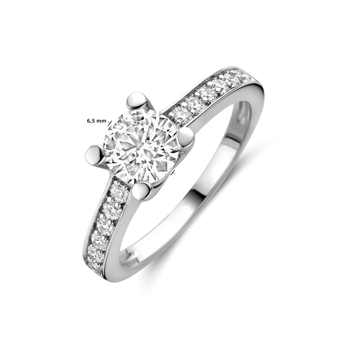 vDam Ring Zirkonia Zilver Gerhodineerd 1328533 Maat 19¾