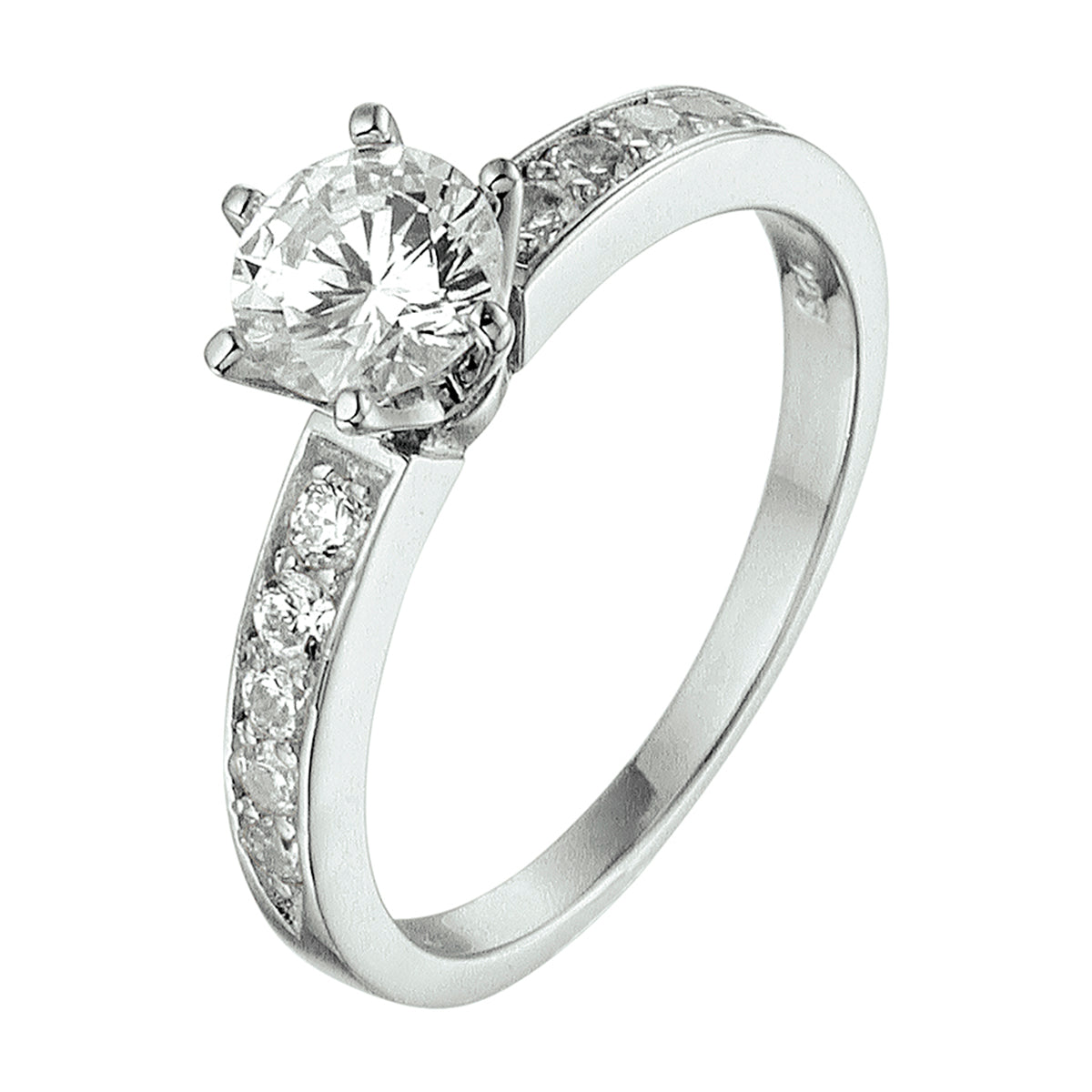 vDam Ring Zirkonia Zilver Gerhodineerd 1328559