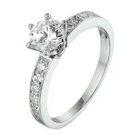 vDam Ring Zirkonia Zilver Gerhodineerd 1328560