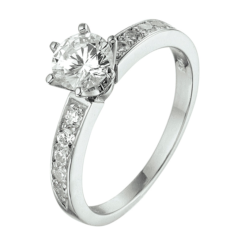 vDam Ring Zirkonia Zilver Gerhodineerd 1328561