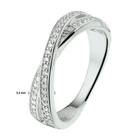 vDam Ring Zirkonia Zilver Gerhodineerd 1329287 Maat 16½