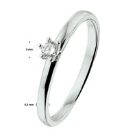 vDam Ring Zirkonia Zilver Gerhodineerd 1329304 Maat 17¼