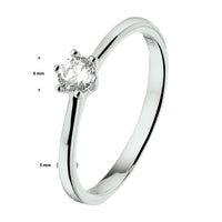 vDam Ring Zirkonia Zilver Gerhodineerd 1329311 Maat 18½