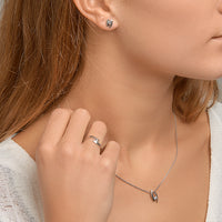 vDam Ring Zirkonia Zilver Gerhodineerd 1329861 Maat 18½