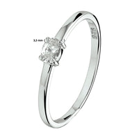 vDam Ring Zirkonia Zilver Gerhodineerd 1330Maat 199 Maat 19