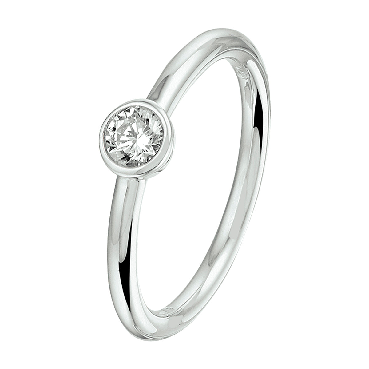 vDam Ring Zirkonia Zilver Gerhodineerd 1332149