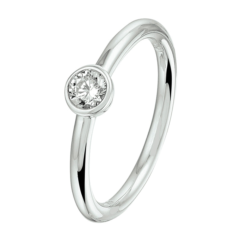 vDam Ring Zirkonia Zilver Gerhodineerd 1332149