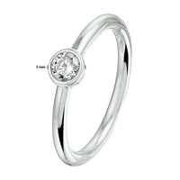 vDam Ring Zirkonia Zilver Gerhodineerd 1332149 Maat 17¾