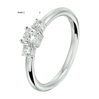 vDam Ring Zirkonia Zilver Gerhodineerd 1332176 Maat 16½