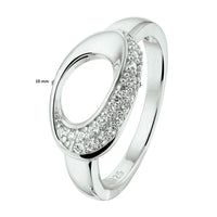 vDam Ring Zirkonia Zilver Gerhodineerd 1332516 Maat 17¾