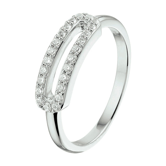 vDam Ring Zirkonia Zilver Gerhodineerd 1332594