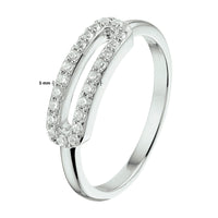 vDam Ring Zirkonia Zilver Gerhodineerd 1332594 Maat 16½