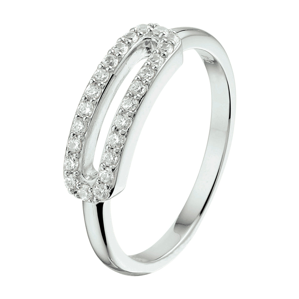 vDam Ring Zirkonia Zilver Gerhodineerd 1332598